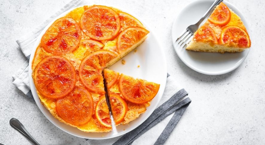 Upside Down Blood Orange Cake width=